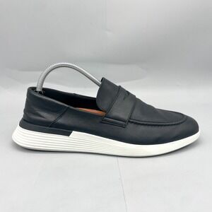 Wolf & Shepherd Mens 9M Crossover Penny Loafer Sneaker Black Leather SlipOn Shoe